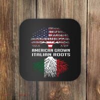 American Grown Italian Roots Italy Flag Proud Coaster thumb 0
