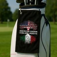 American Grown Italian Roots Italy Flag Proud Golf Towel thumb 2