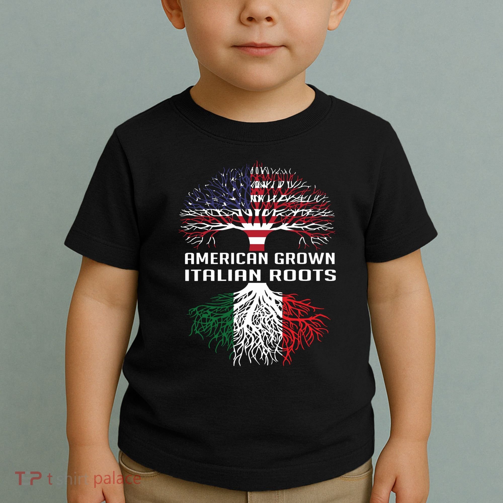 American Grown Italian Roots Italy Flag Proud Toddler T-Shirt