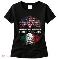 American Grown Italian Roots Italy Flag Proud Women's T-Shirt thumb 0