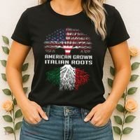 American Grown Italian Roots Italy Flag Proud Women's T-Shirt thumb 2