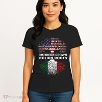 American Grown Italian Roots Italy Flag Proud Women's T-Shirt thumb 4