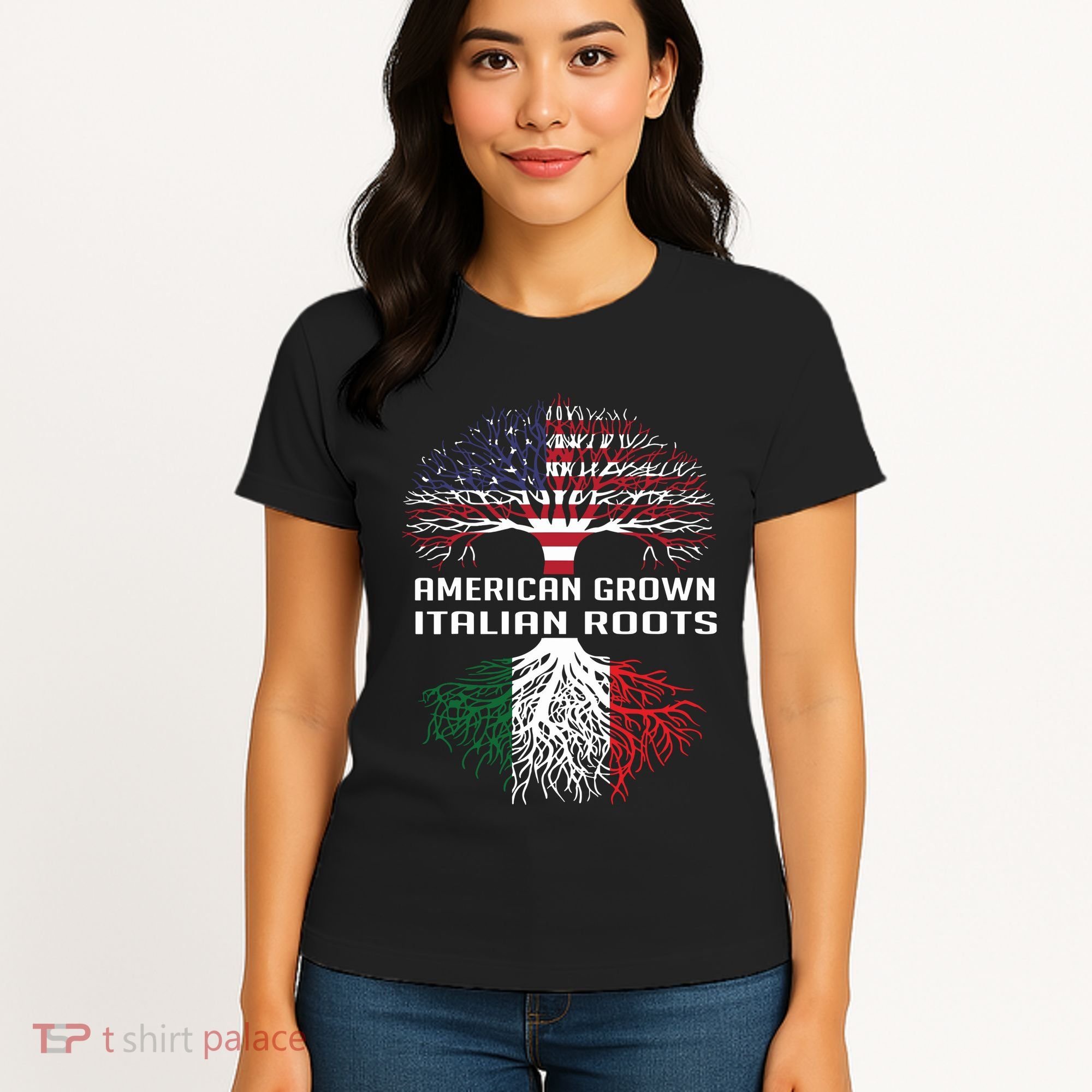 American Grown Italian Roots Italy Flag Proud Women's T-Shirt
