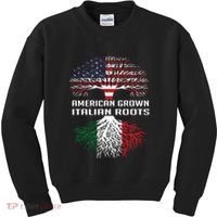 American Grown Italian Roots Italy Flag Proud Kids Sweatshirt thumb 0