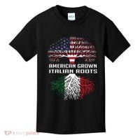 American Grown Italian Roots Italy Flag Proud Kids T-Shirt thumb 0