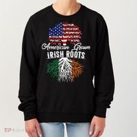 American Grown Irish Root Ireland Flag Irish Gift Women's Sweatshirt thumb 0