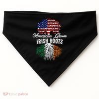 American Grown Irish Root Ireland Flag Irish Gift USA-Made Doggie Bandana thumb 0