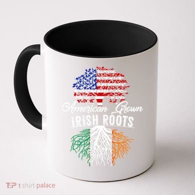 American Grown Irish Root Ireland Flag Irish Gift Coffee Mug