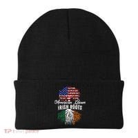 American Grown Irish Root Ireland Flag Irish Gift Beanie thumb 0