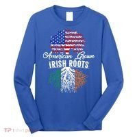 American Grown Irish Root Ireland Flag Irish Gift Long Sleeve Shirt thumb 0