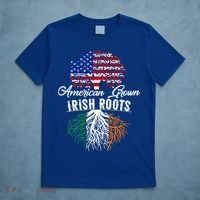 American Grown Irish Root Ireland Flag Irish Gift T-Shirt thumb 5