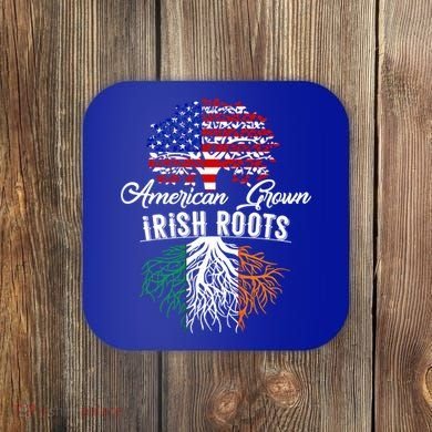 American Grown Irish Root Ireland Flag Irish Gift Coaster