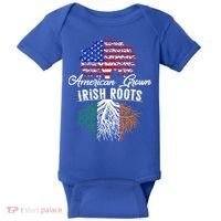 American Grown Irish Root Ireland Flag Irish Gift Baby Bodysuit thumb 0