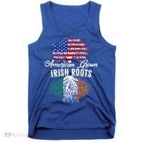 American Grown Irish Root Ireland Flag Irish Gift Tank Top thumb 0