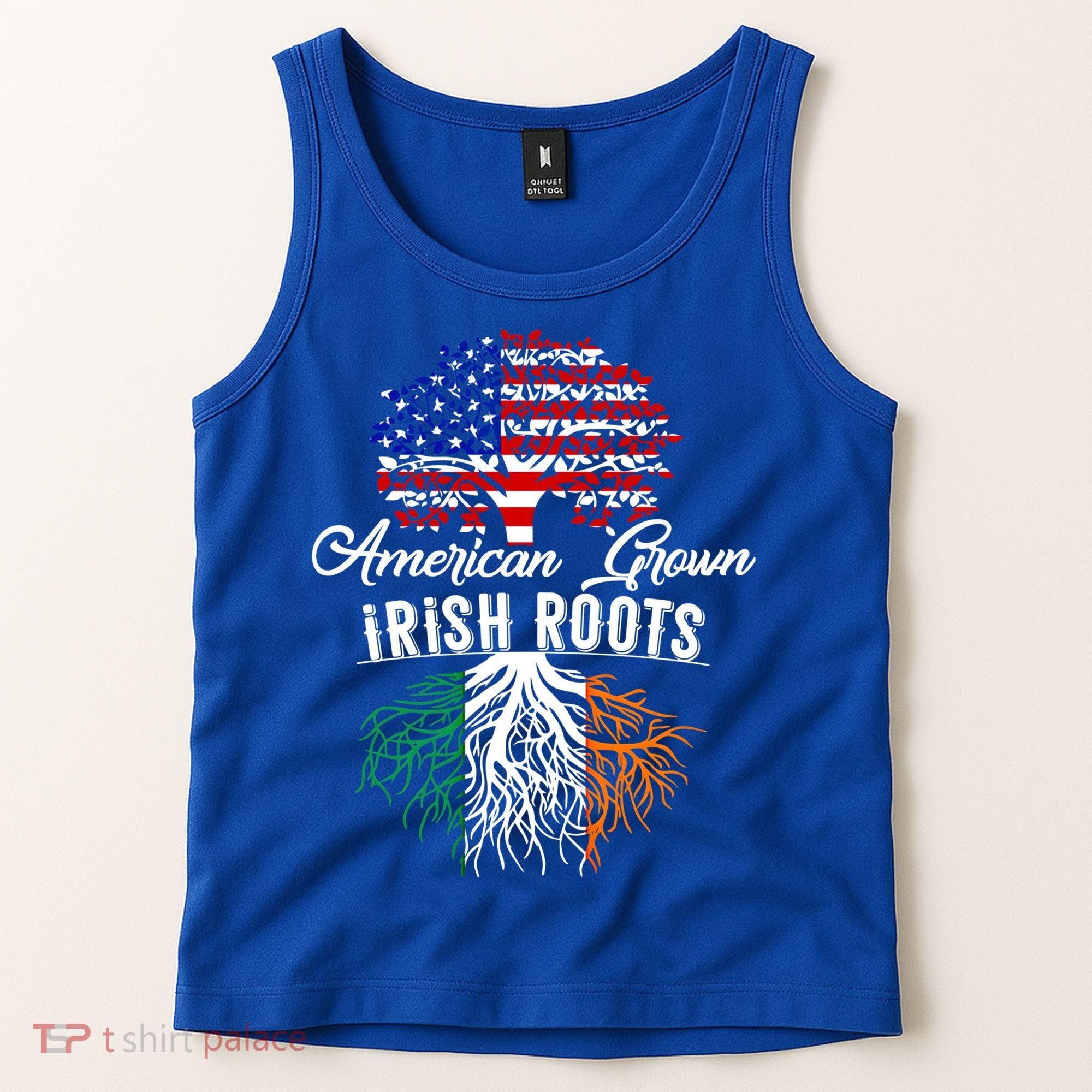 American Grown Irish Root Ireland Flag Irish Gift Tank Top