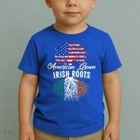 American Grown Irish Root Ireland Flag Irish Gift Toddler T-Shirt thumb 2