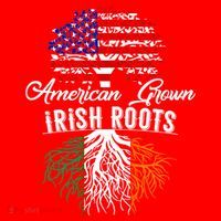 American Grown Irish Root Ireland Flag Irish Gift Santa Hat thumb 1