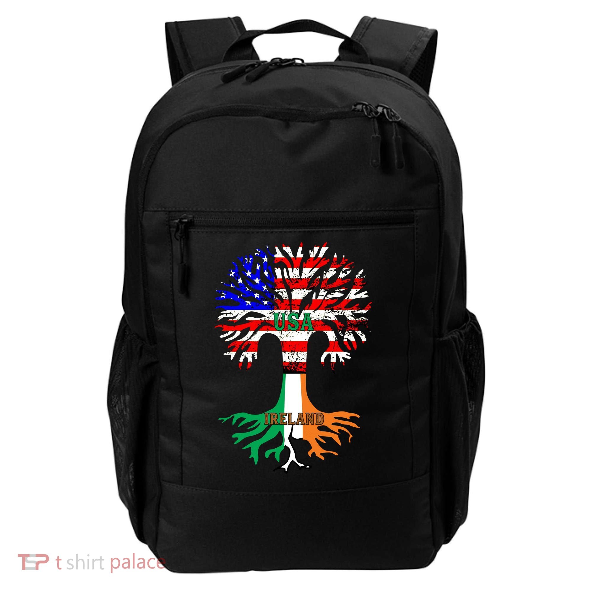 American Grown Irish Roots Ireland Flag Backpack