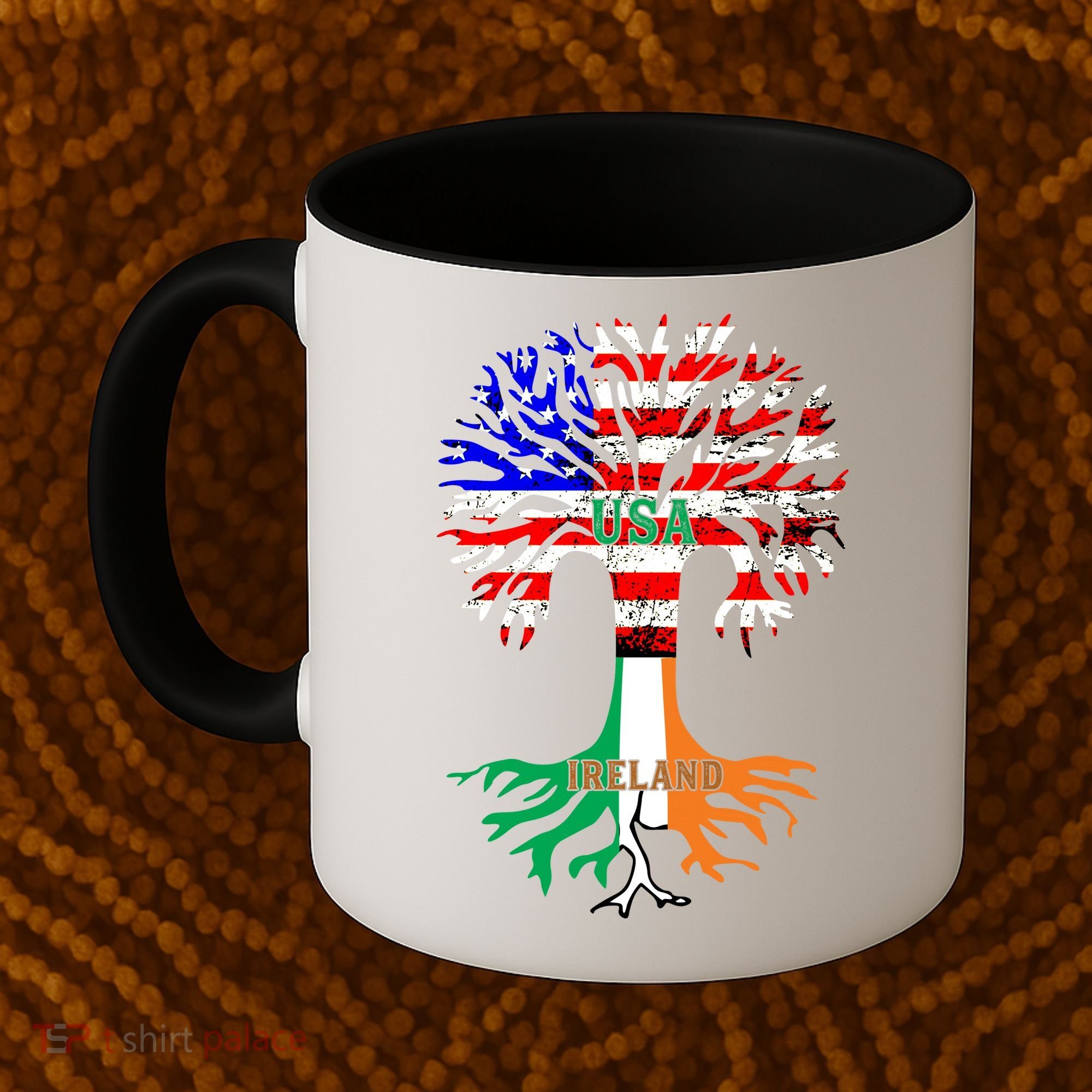 American Grown Irish Roots Ireland Flag Coffee Mug