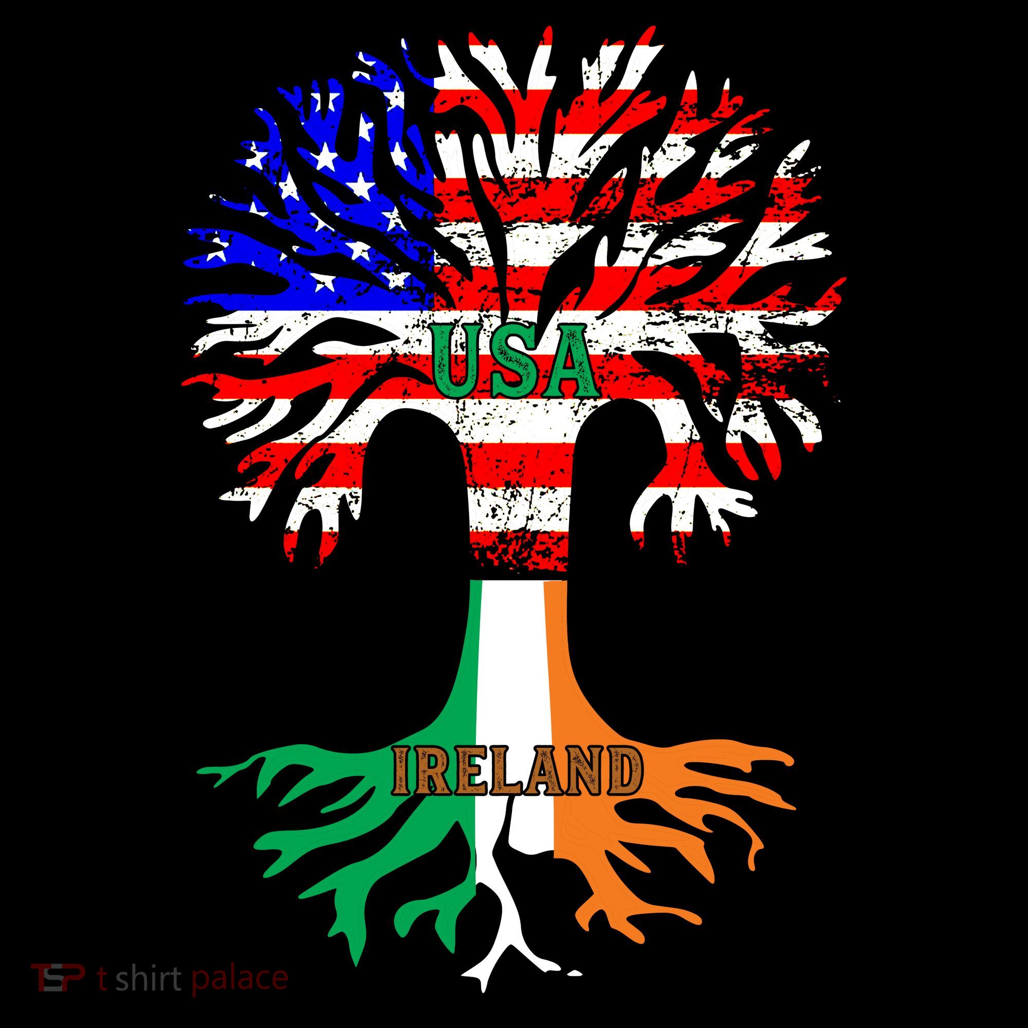 American Grown Irish Roots Ireland Flag Women's Hoodie