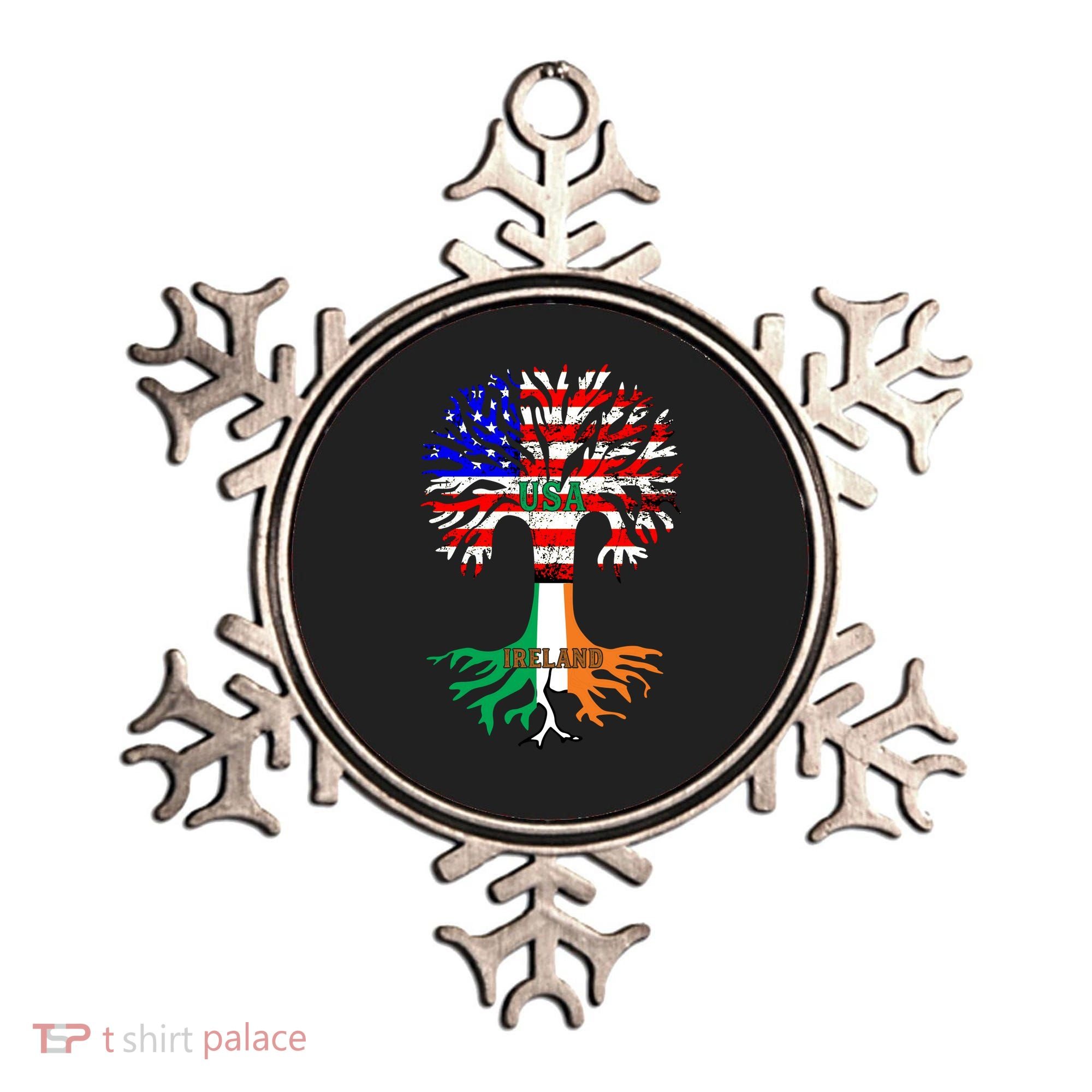 American Grown Irish Roots Ireland Flag Ornament