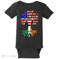 American Grown Irish Roots Ireland Flag Baby Bodysuit thumb 0