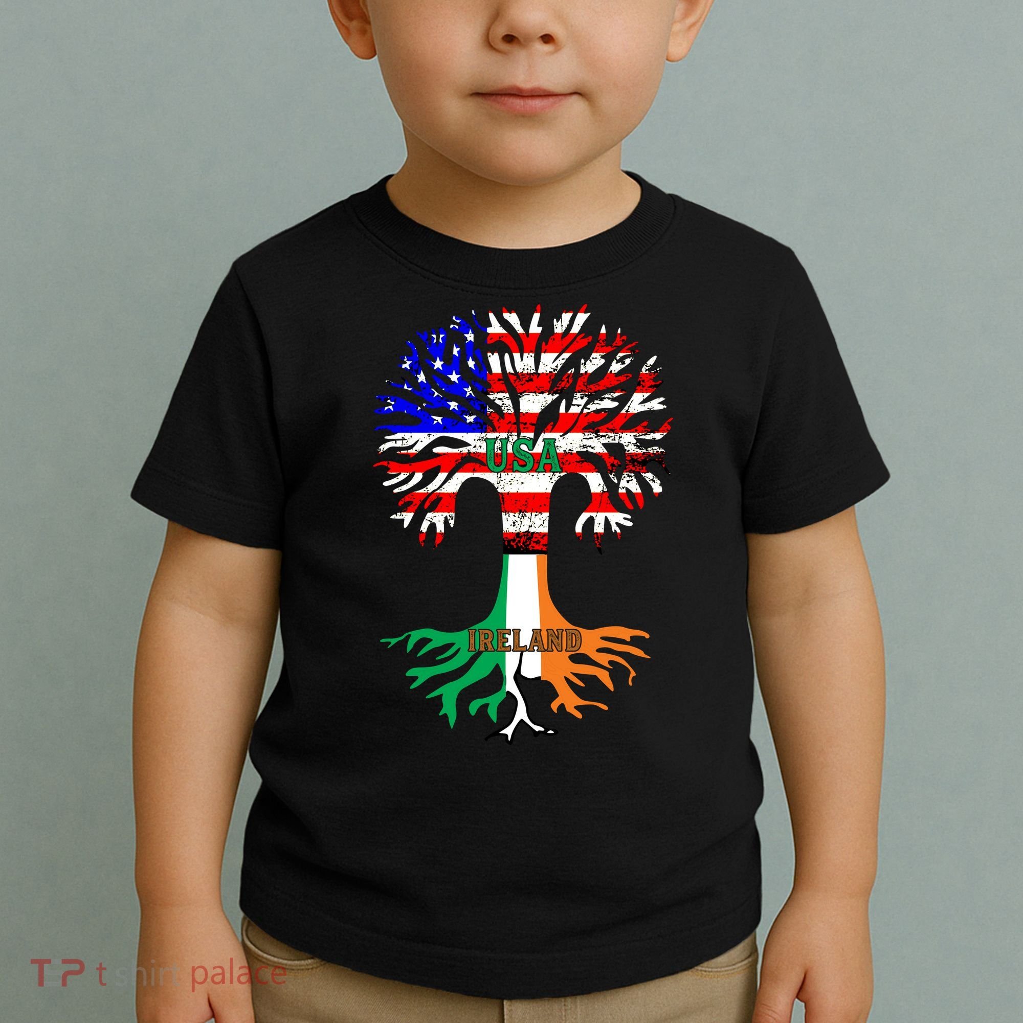 American Grown Irish Roots Ireland Flag Toddler T-Shirt