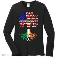 American Grown Irish Roots Ireland Flag Women's Long Sleeve Shirt thumb 0