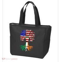 American Grown Irish Roots Ireland Flag Tote Bag thumb 3