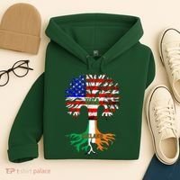American Grown Irish Roots Ireland Flag Hoodie thumb 4