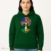 American Grown Irish Roots Ireland Flag Hoodie thumb 5