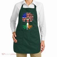 American Grown Irish Roots Ireland Flag Apron thumb 2