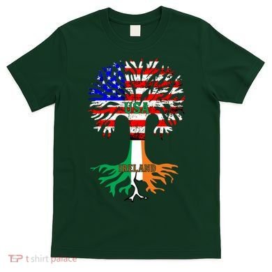 American Grown Irish Roots Ireland Flag T-Shirt