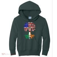 American Grown Irish Roots Ireland Flag Kids Hoodie thumb 0