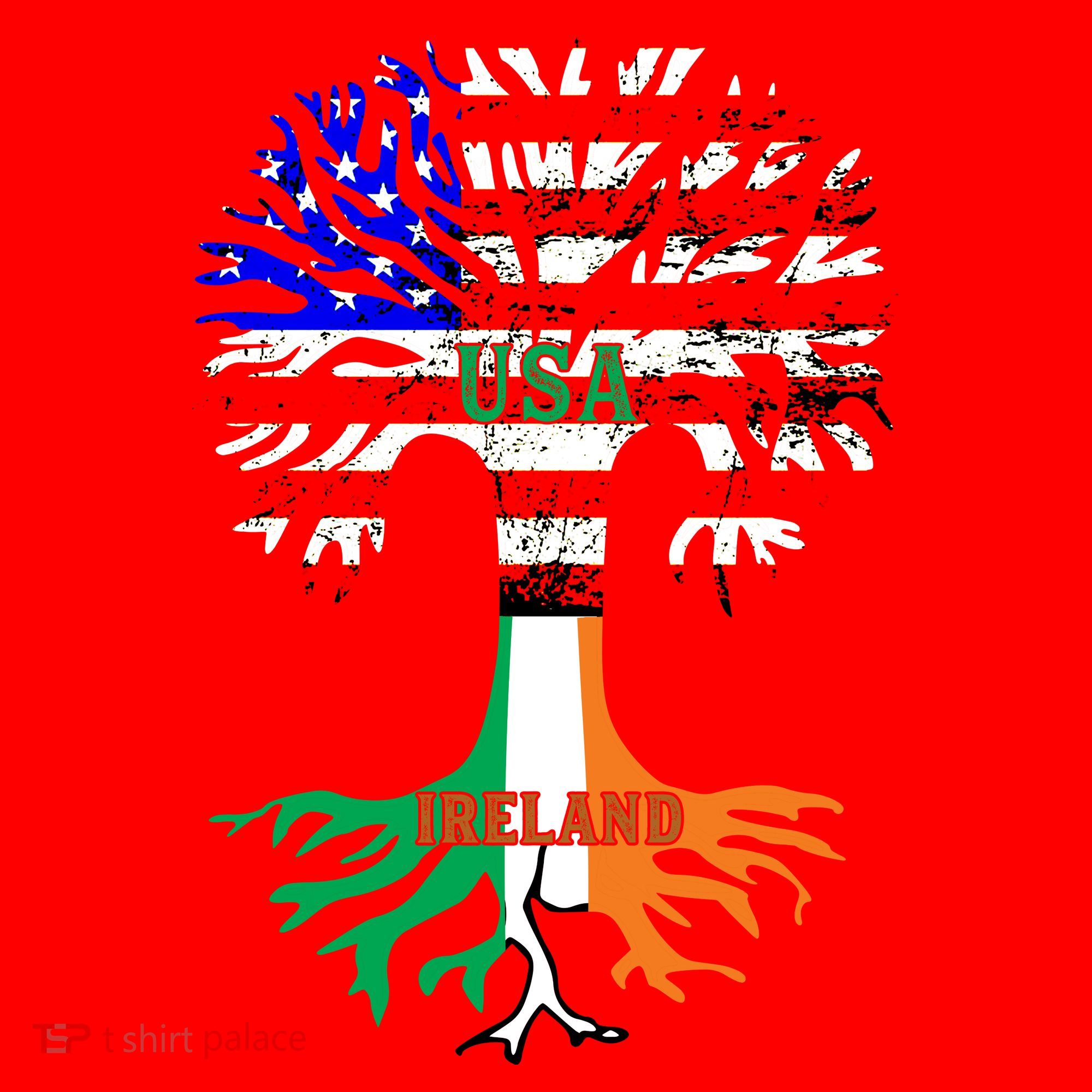 American Grown Irish Roots Ireland Flag Santa Hat