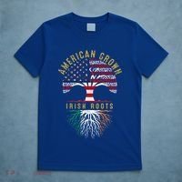 American Grown Irish Roots Tree Flag Family Heritage Gift T-Shirt thumb 5