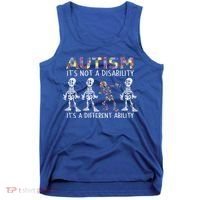 Autism Gift It's A Different Ability Gift Autism Awareness Cool Gift Tank Top thumb 0