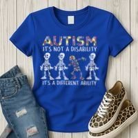 Autism Gift It's A Different Ability Gift Autism Awareness Cool Gift Women's T-Shirt thumb 3