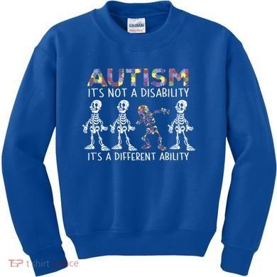 Autism Gift It's A Different Ability Gift Autism Awareness Cool Gift Kids Sweatshirt
