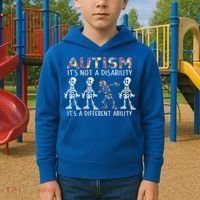 Autism Gift It's A Different Ability Gift Autism Awareness Cool Gift Kids Hoodie thumb 2
