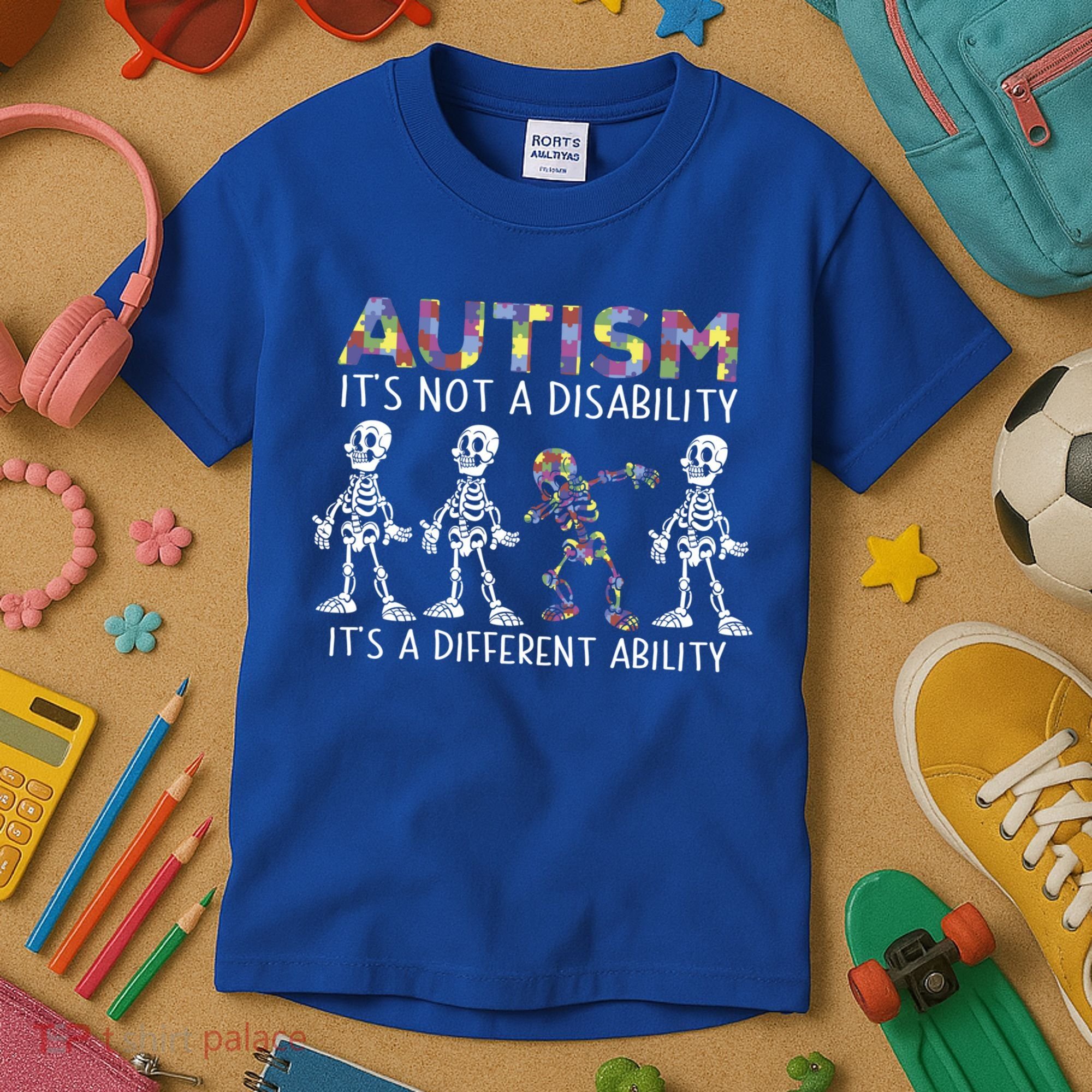 Autism Gift It's A Different Ability Gift Autism Awareness Cool Gift Kids T-Shirt