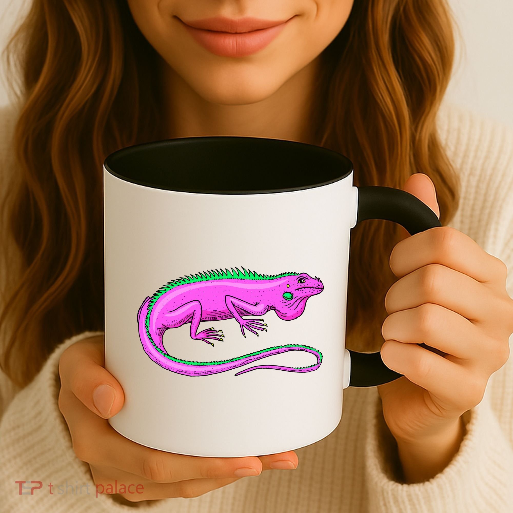 American Green Iguana Lizard Coffee Mug