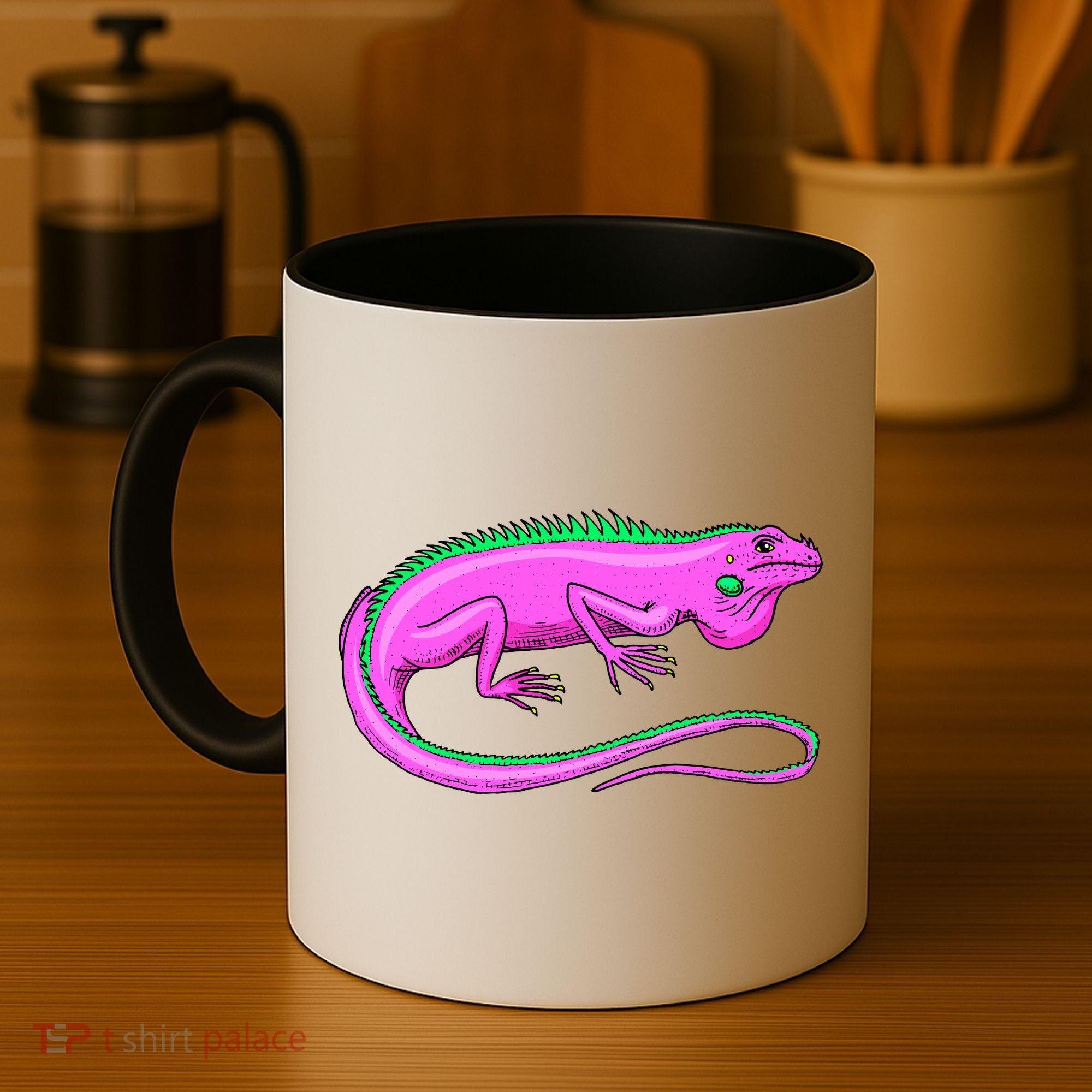 American Green Iguana Lizard Coffee Mug
