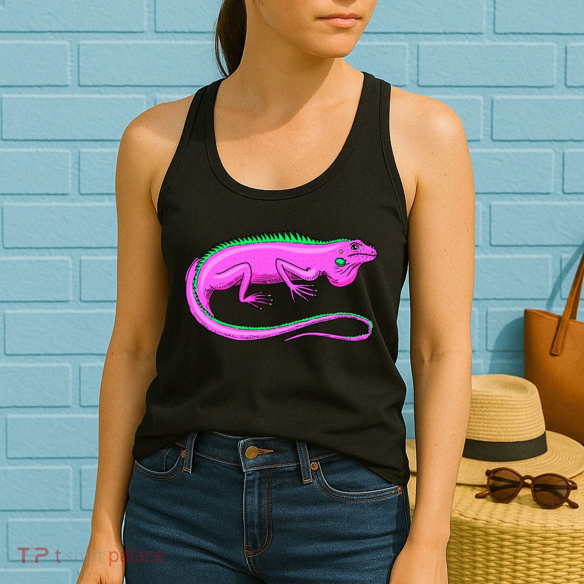 American Green Iguana Lizard Women's Tank Top