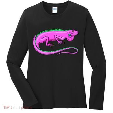 American Green Iguana Lizard Women's Long Sleeve Shirt