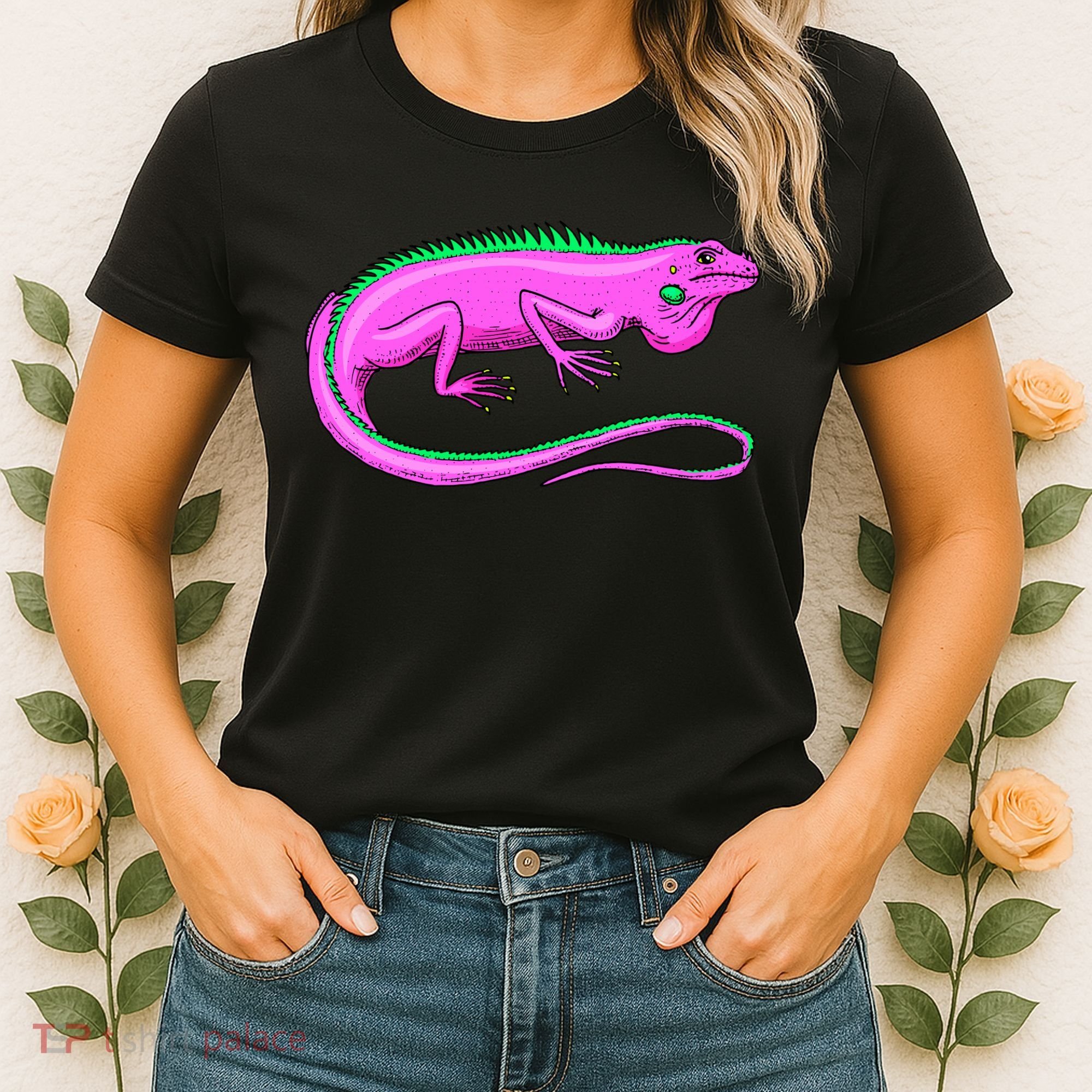 American Green Iguana Lizard Women's T-Shirt