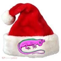 American Green Iguana Lizard Santa Hat thumb 0