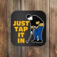 Awesome Golfer Just Tap It In Golf Lover Golfing Man Coaster thumb 0