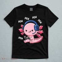 Axolotl Gaming Kids Boys Girls Anime Video Game Pew Gamer T-Shirt thumb 5