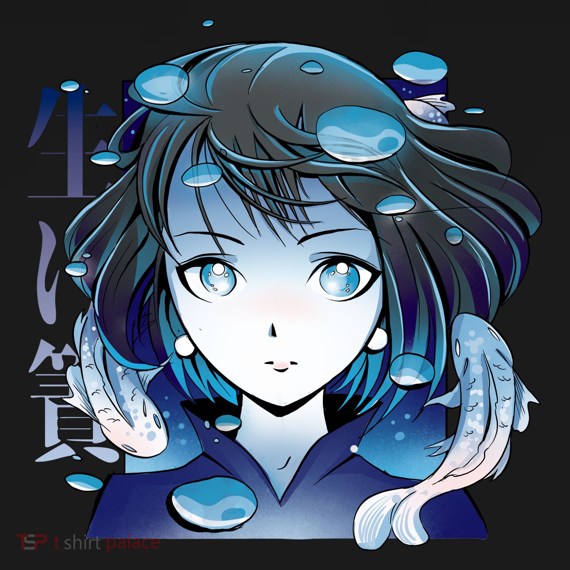 Anime Girl Koi Fishes Japanese Sweatshirt